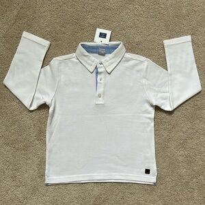 Janie & Jack | White LS Polo Shirt | 5